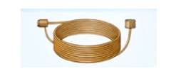 Coiled capillary column used in gas chromatography